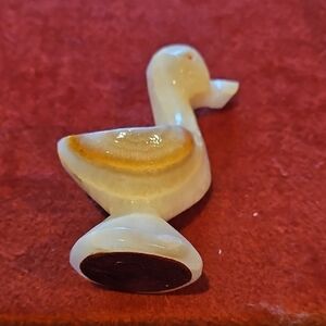Vintage onyx marble duck